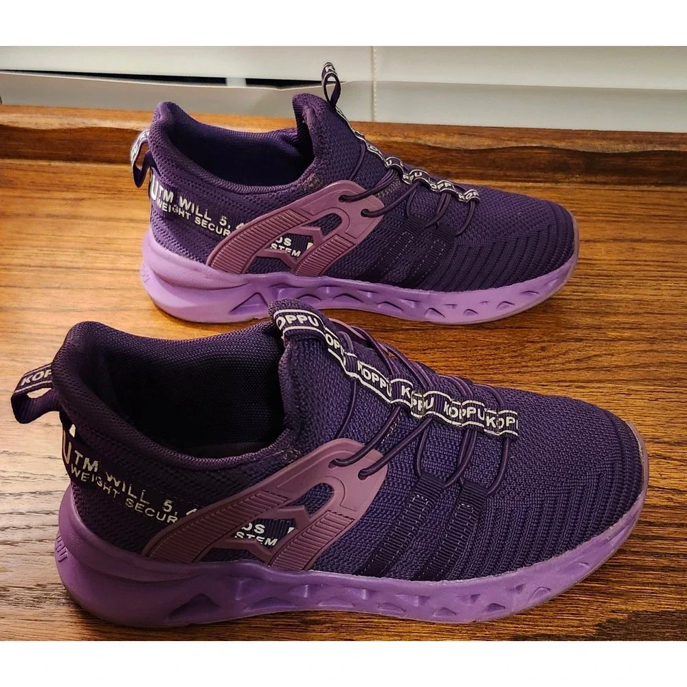 Koppu Kids Purple Mesh Athletic Sneakers Slip On Running Shoes Size 36 4 K004